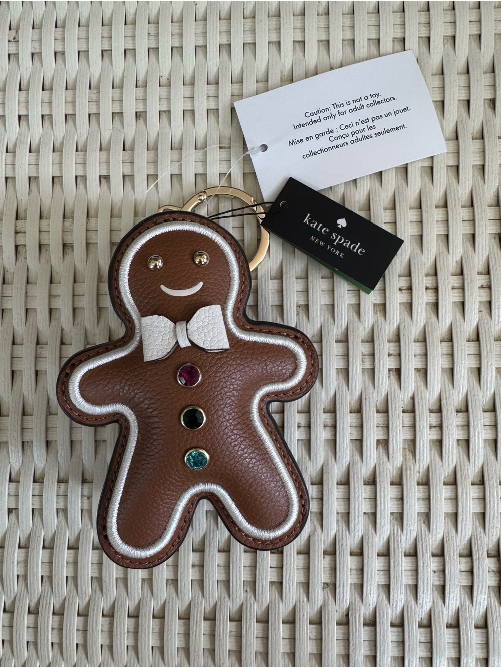 kate spade new york Gingerbread Women's Key Chain, K9269 NWT